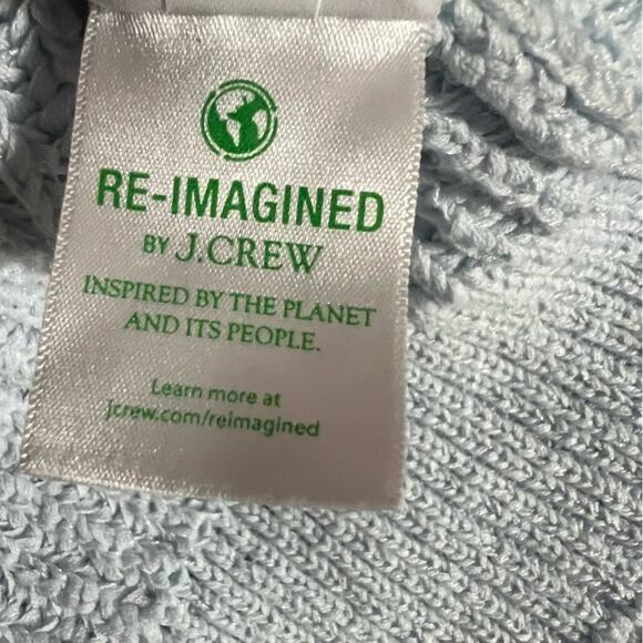 J. Crew Light Blue Cropped patch-pocket beach cardigan sweater - Picture 11 of 11